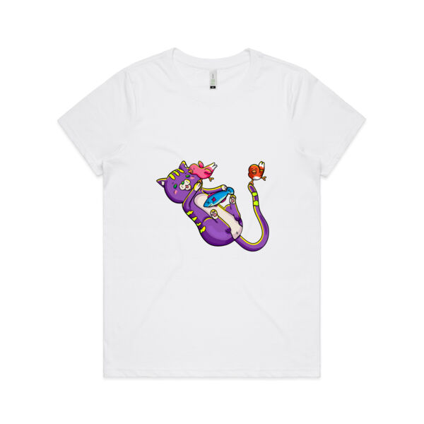Purple Cat - AS Colour - Women's  Maple ORGANIC Tee Thumbnail