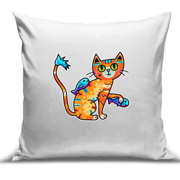 Cat&Fish - Cushion Cover - 100% Linen Thumbnail