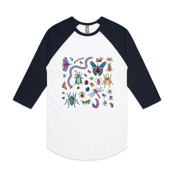 Creepy Crawly - AS Colour - 3/4 Raglan Baseball Sleeve Tee Thumbnail