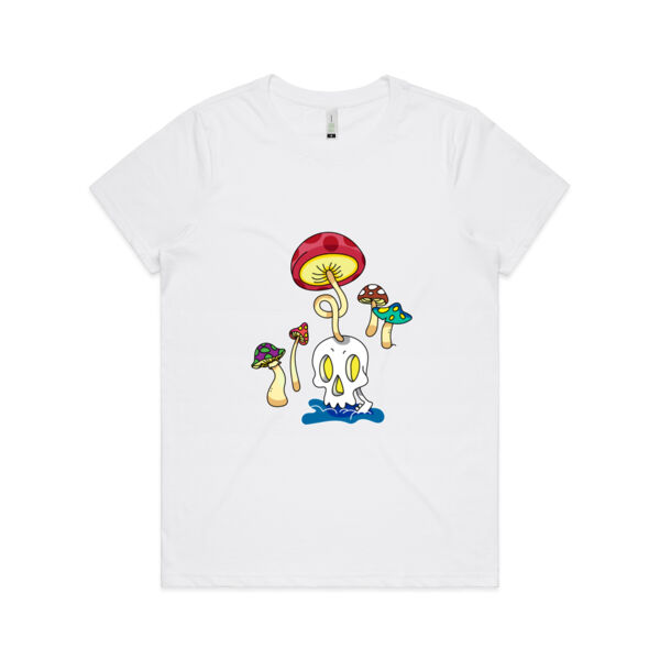 Skull Shroom - AS Colour - Women's  Maple ORGANIC Tee Thumbnail