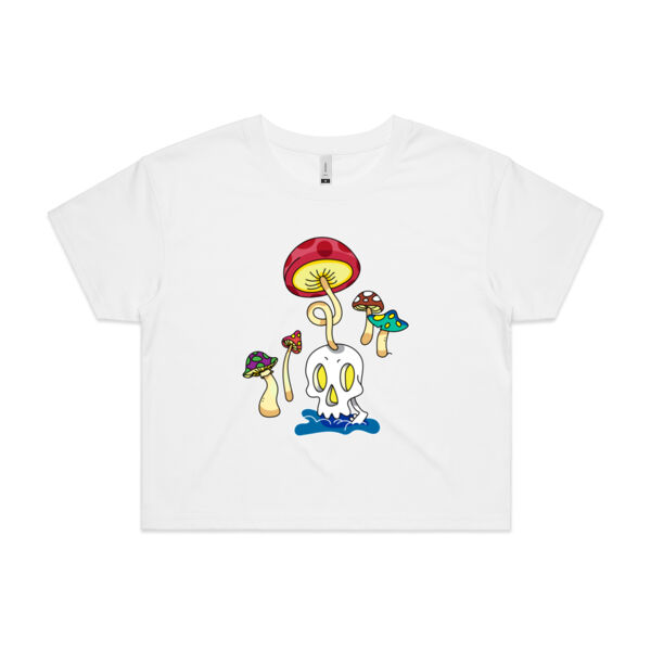 Skull Shroom - AS COLOUR - Women's Crop Tee Thumbnail