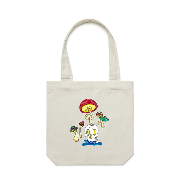 Skull Shroom - AS Colour - Canvas Tote 'Carrie' Bag  Thumbnail