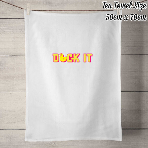 Duck It - 100% Linen Tea Towel - Off White Thumbnail