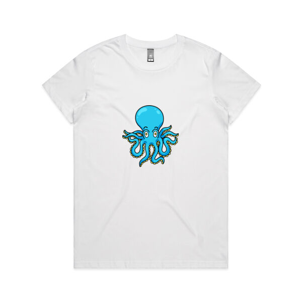 Blue Octopus - AS Colour - Women's Maple Crew Tee Thumbnail