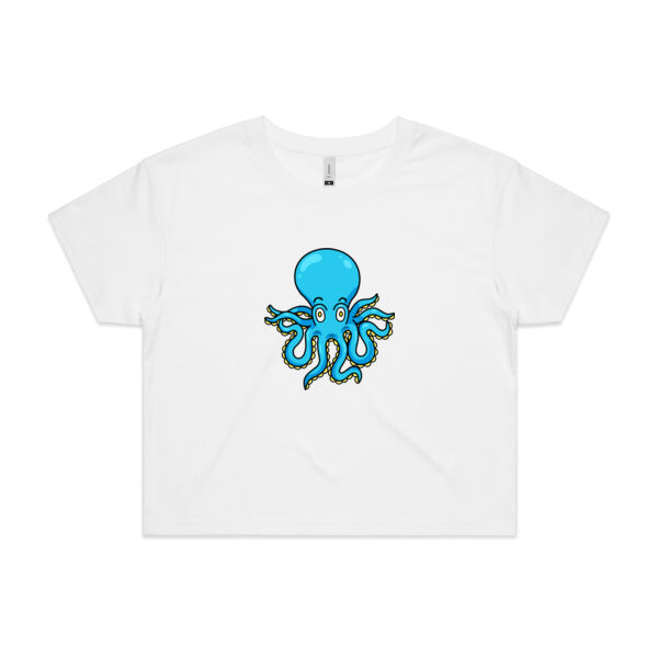 Blue Octopus - AS COLOUR - Women's Crop Tee Thumbnail