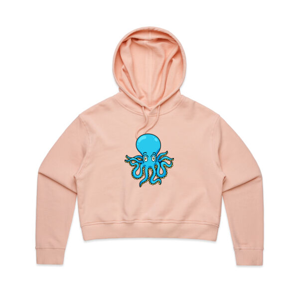 Blue Octopus - AS Colour - Women's Crop Hood Thumbnail
