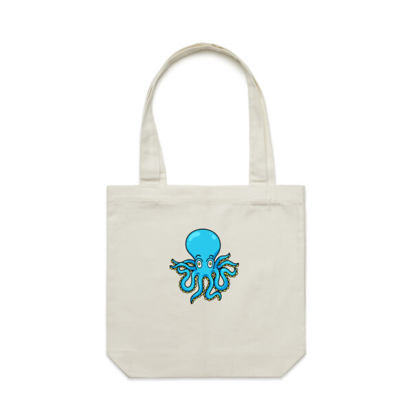 Blue Octopus - AS Colour - Canvas Tote 'Carrie' Bag  Thumbnail