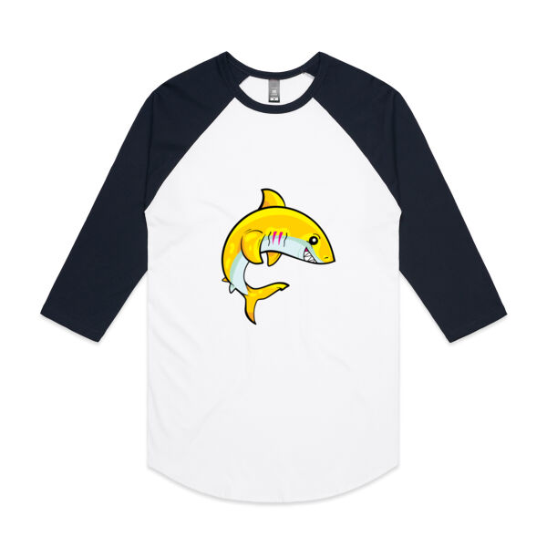 Banana Shark - AS Colour - 3/4 Raglan Baseball Sleeve Tee Thumbnail