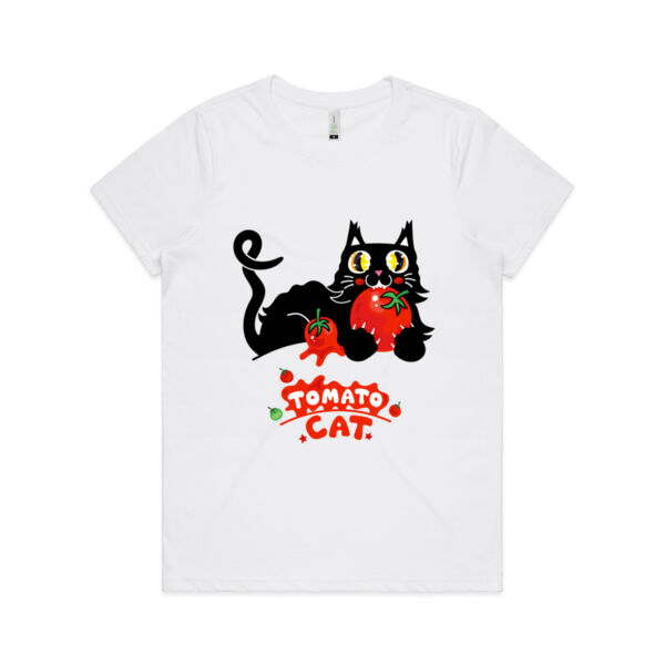 Tomato Cat - AS Colour - Women's  Maple ORGANIC Tee Thumbnail