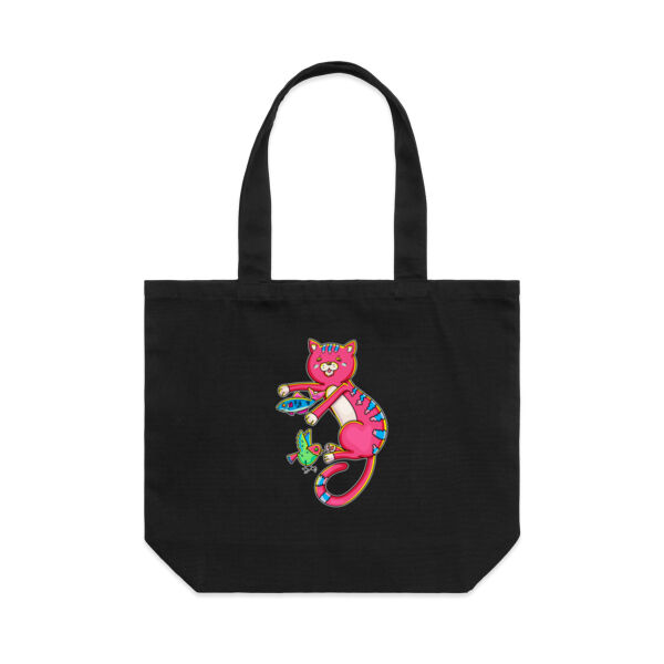 Red Cat & Friends - AS Colour Shoulder Tote Bag Thumbnail