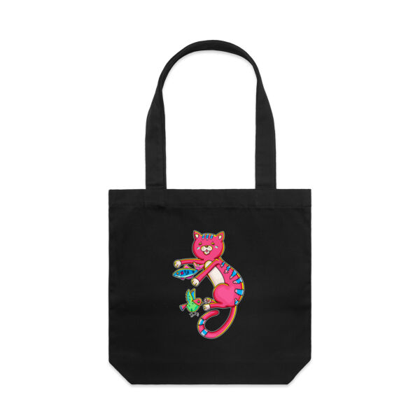 Red Cat & Friends - AS Colour - Canvas Tote 'Carrie' Bag  Thumbnail
