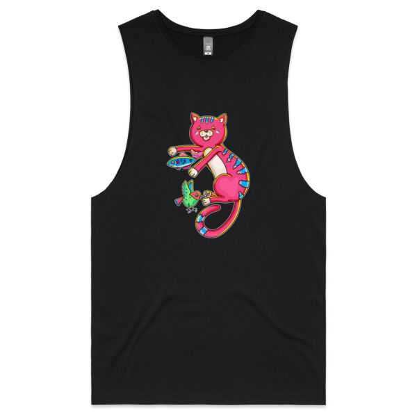 Red Cat & Friends - AS Colour - Barnard Tank Top - Muscle Tee Thumbnail