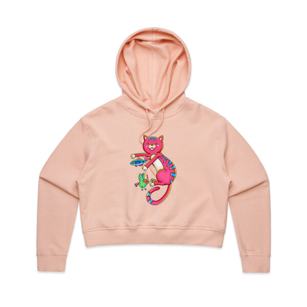 Red Cat & Friends - AS Colour - Women's Crop Hood Thumbnail