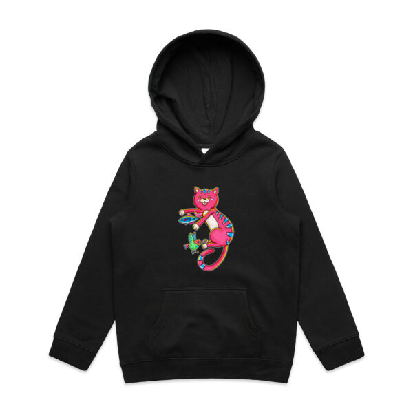 Red Cat & Friends - AS Colour - Youth Supply Hood Sweatshirt Thumbnail