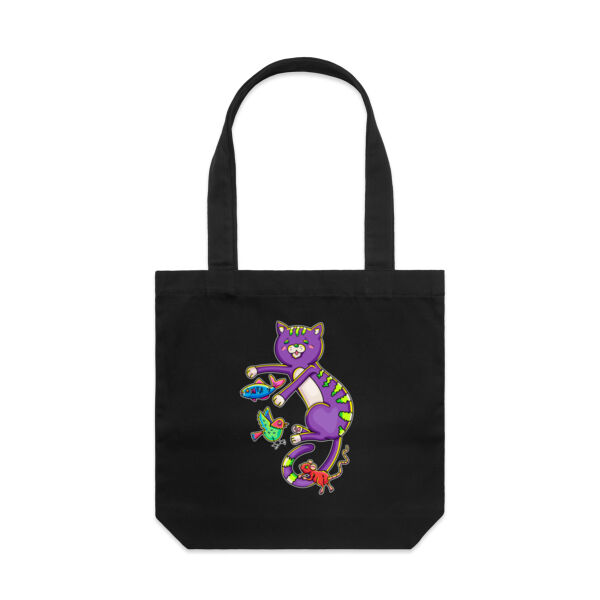 Purple Cat & Friends - AS Colour - Canvas Tote 'Carrie' Bag  Thumbnail