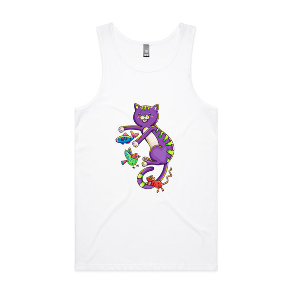 Purple Cat & Friends - AS Colour - Men's Lowdown Singlet Thumbnail