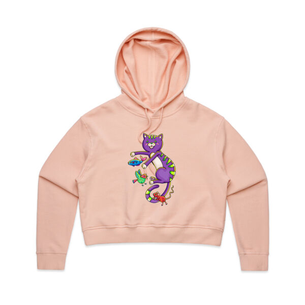 Purple Cat & Friends - AS Colour - Women's Crop Hood Thumbnail