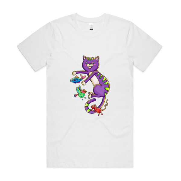 Purple Cat & Friends - AS Colour - Organic Cotton Unisex Tee Thumbnail