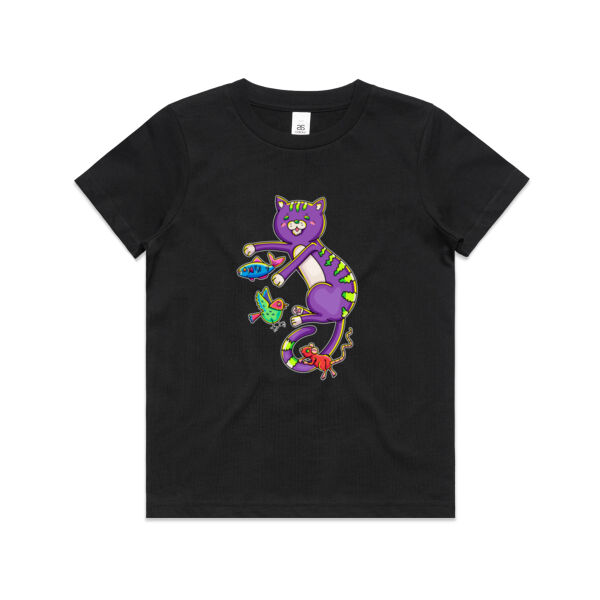 Purple Cat & Friends - AS Colour - Kids Youth Tee Thumbnail
