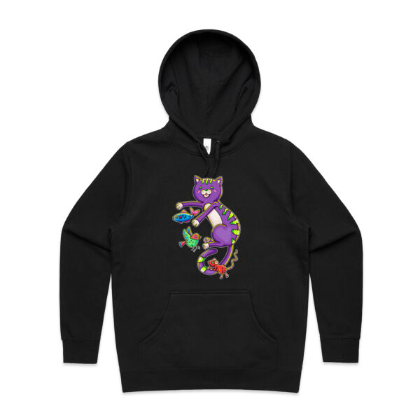 Purple Cat & Friends - AS Colour - Women's Stencil Hood Thumbnail