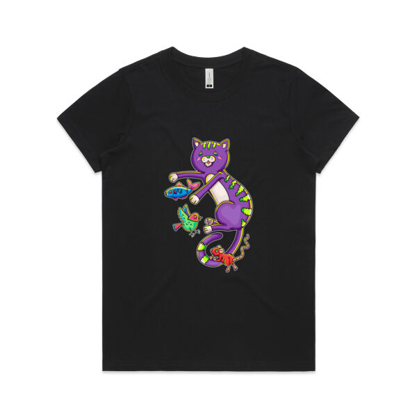Purple Cat & Friends - AS Colour - Women's  Maple ORGANIC Tee Thumbnail