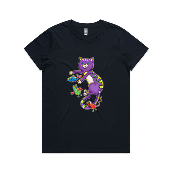 Purple Cat & Friends - AS Colour - Women's Maple Tee Thumbnail