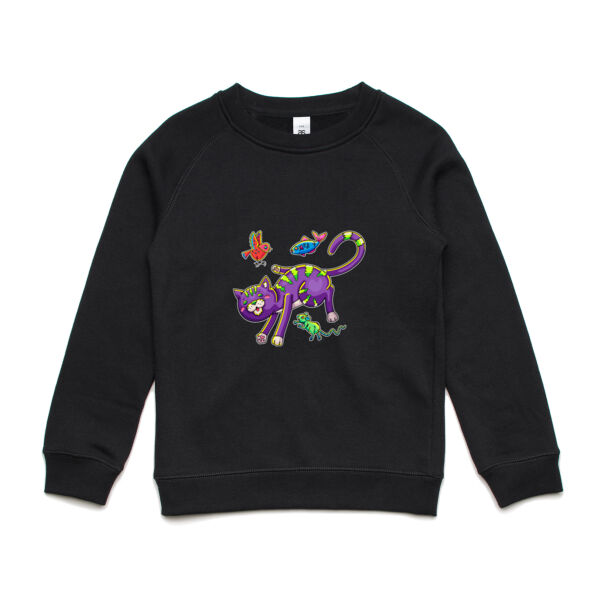 Purple Cat & Friends V2 - AS Colour - Youth Supply Crew Sweatshirt Thumbnail