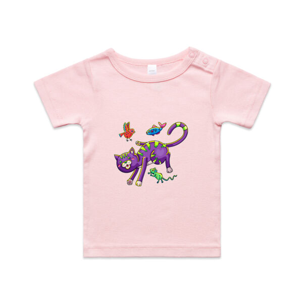 Purple Cat & Friends V2 - AS Colour - Infant Wee Tee Thumbnail