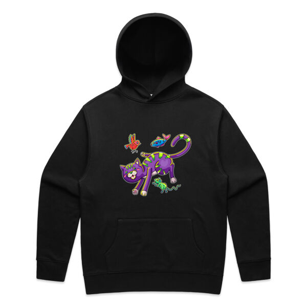 Purple Cat & Friends V2 - AS Colour - Mens Relax Hood Thumbnail