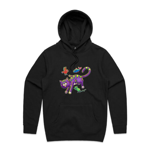 Purple Cat & Friends V2 - AS Colour - Stencil Hood - Unisex Thumbnail