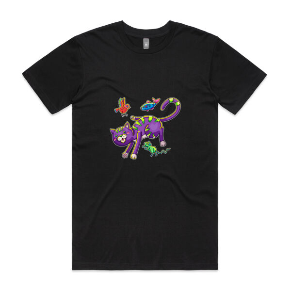 Purple Cat & Friends V2 - AS Colour - Staple Crew Tee (Premium) Thumbnail