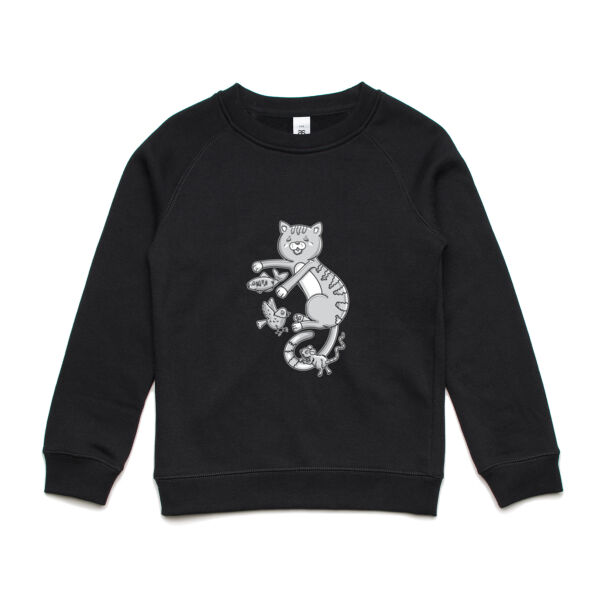 B&W Cat & Friends - AS Colour - Youth Supply Crew Sweatshirt Thumbnail