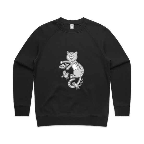 B&W Cat & Friends - AS Colour - Women's Supply Crew Thumbnail