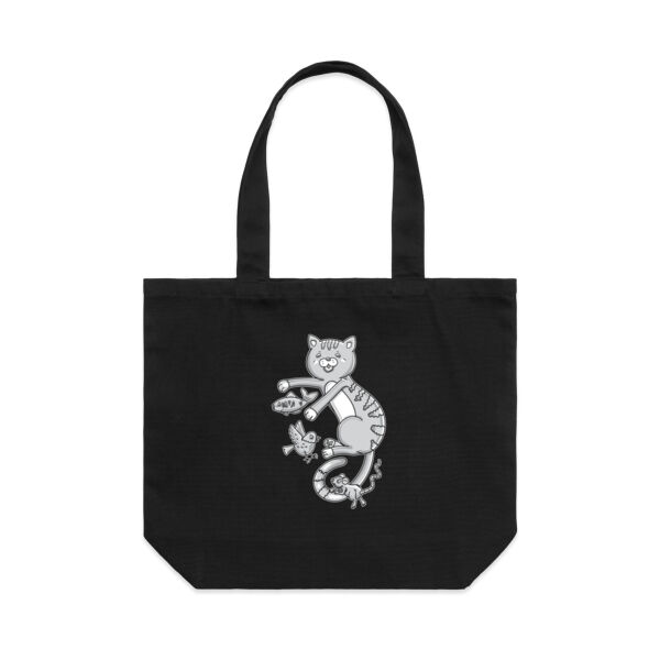 B&W Cat & Friends - AS Colour Shoulder Tote Bag Thumbnail