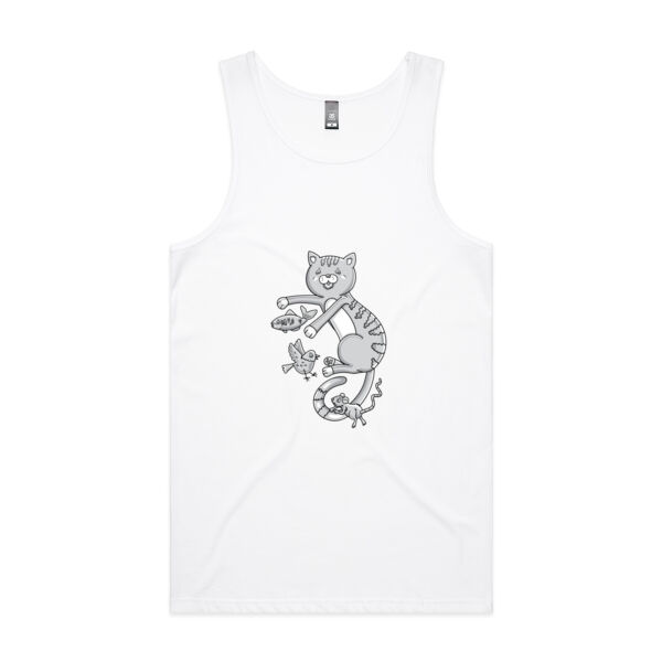 B&W Cat & Friends - AS Colour - Men's Lowdown Singlet Thumbnail