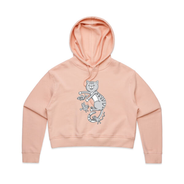 B&W Cat & Friends - AS Colour - Women's Crop Hood Thumbnail