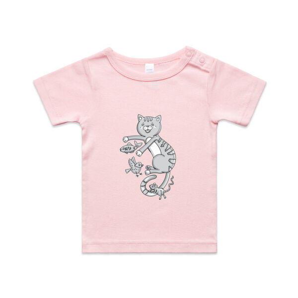 B&W Cat & Friends - AS Colour - Infant Wee Tee Thumbnail
