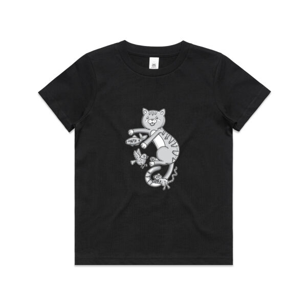 B&W Cat & Friends - AS Colour - Kids Youth Tee Thumbnail