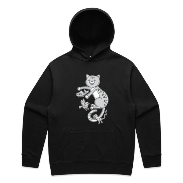 B&W Cat & Friends - AS Colour - Mens Relax Hood Thumbnail