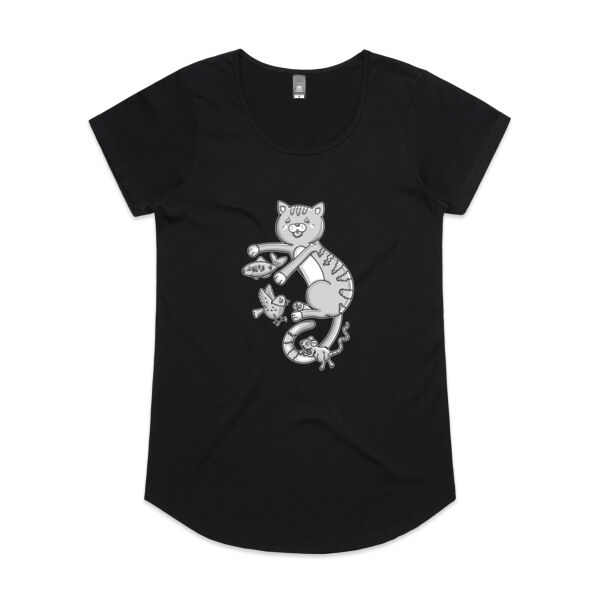 B&W Cat & Friends - AS Colour - Women's 'Mali' Scoop Tee Thumbnail