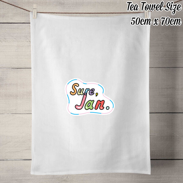 Sure, Jan. - 100% Linen Tea Towel - Off White Thumbnail