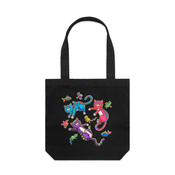 Cat Trio & Friends - AS Colour - Canvas Tote 'Carrie' Bag  Thumbnail