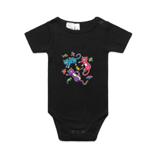 Cat Trio & Friends - AS Colour - Baby 'Mini-me' Onesie Romper Thumbnail