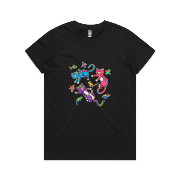 Cat Trio & Friends - AS Colour - Women's Maple Crew Tee Thumbnail