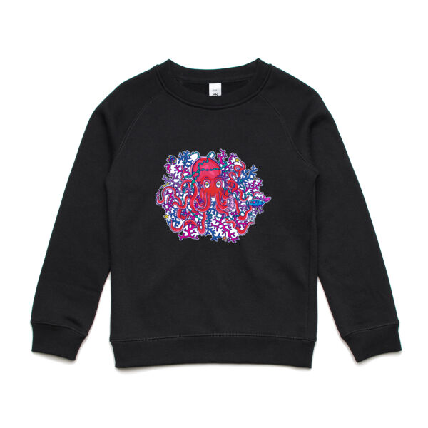 Tangled Octopus - AS Colour - Youth Supply Crew Sweatshirt Thumbnail