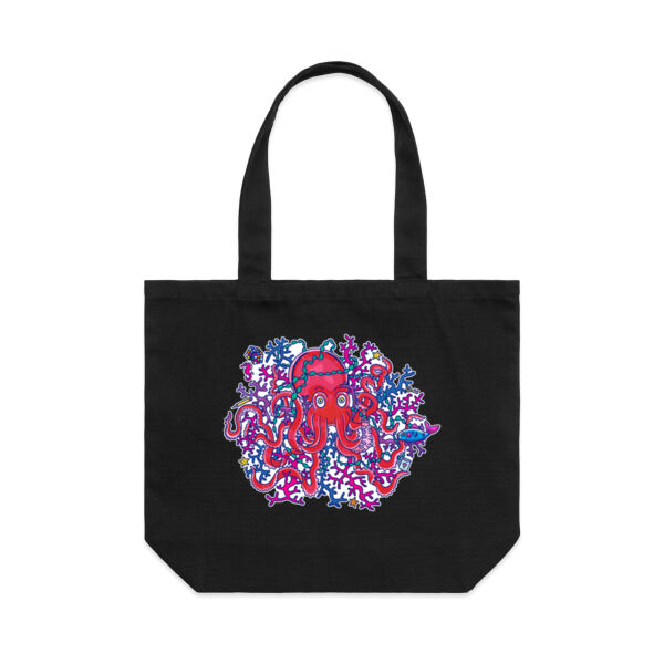 Tangled Octopus - AS Colour Shoulder Tote Bag Thumbnail