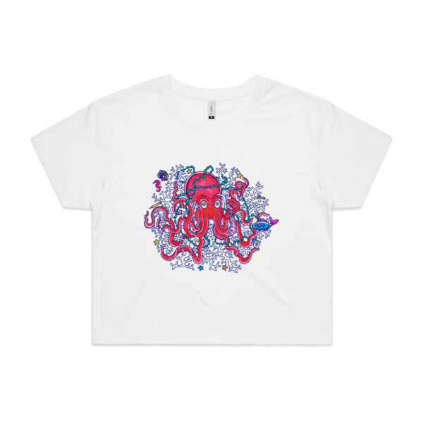 Tangled Octopus V2 - AS Colour - Women's Crop Tee Thumbnail