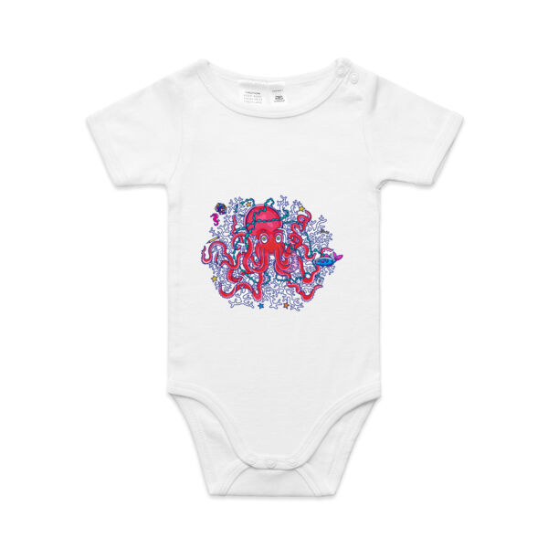 Tangled Octopus V2 - AS Colour - Baby 'Mini-me' Onesie Romper Thumbnail