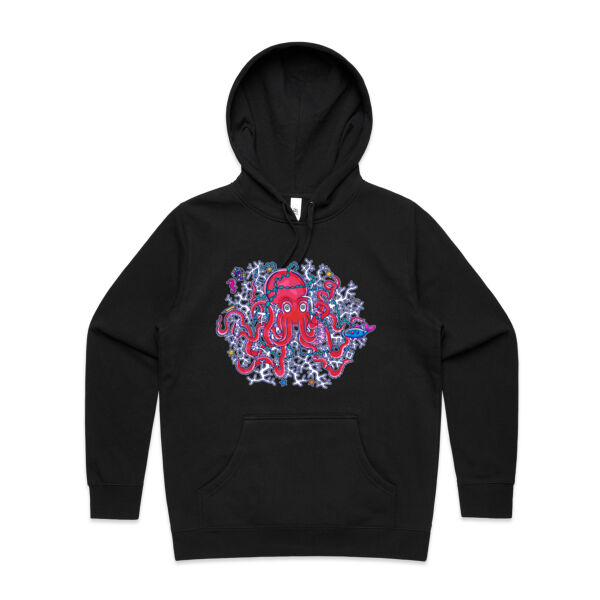 Tangled Octopus V2 - AS Colour - Women's Stencil Hood Thumbnail