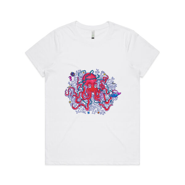 Tangled Octopus V2 - AS Colour - Women's  Maple ORGANIC Tee Thumbnail